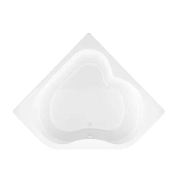 Beryl 5 ft. Acrylic Center Drain Corner Drop-in Non-Whirlpool Bathtub in White